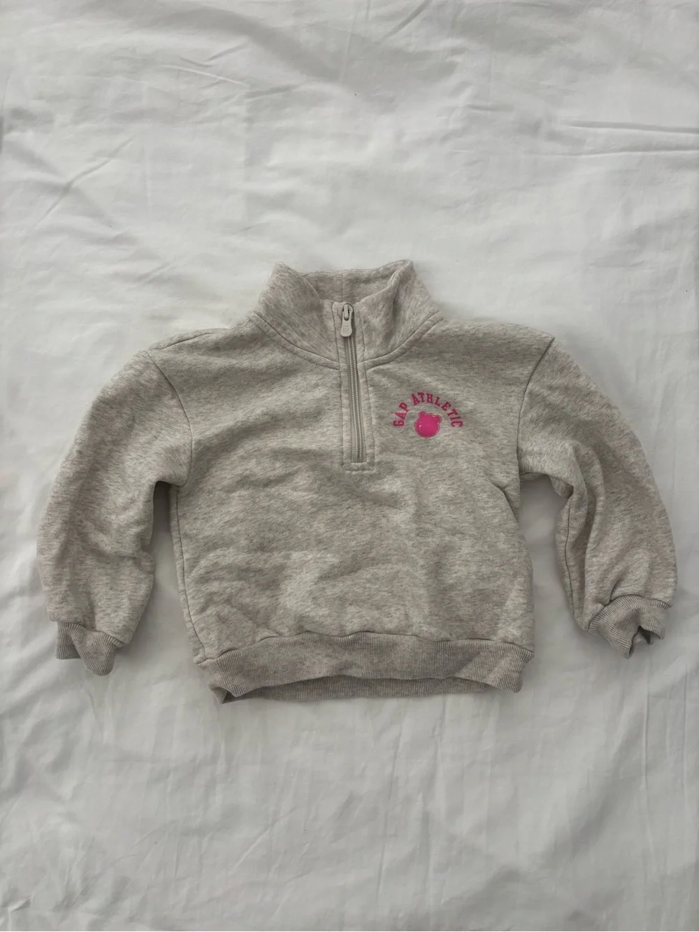 GAP Heather Gray Kids Sweatpants & Joggers Set with Pink Logo